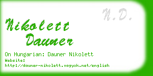 nikolett dauner business card